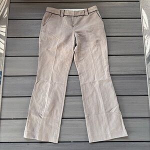 Boden Women’s Pleated Wide Leg Linen Trouser‎ Pants Beige/Cream Size 6P